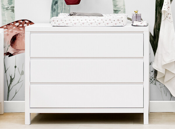 Dresser with 3 drawers Corsica White
