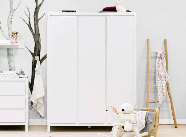 3-door wardrobe Corsica White