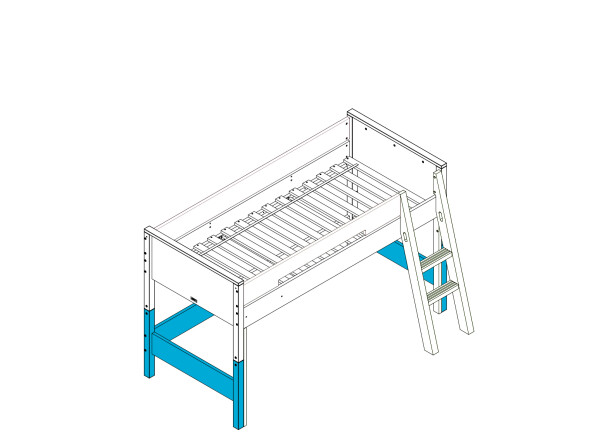 Support set half high sleeper Combiflex White