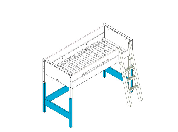 Support set high sleeper Combiflex White