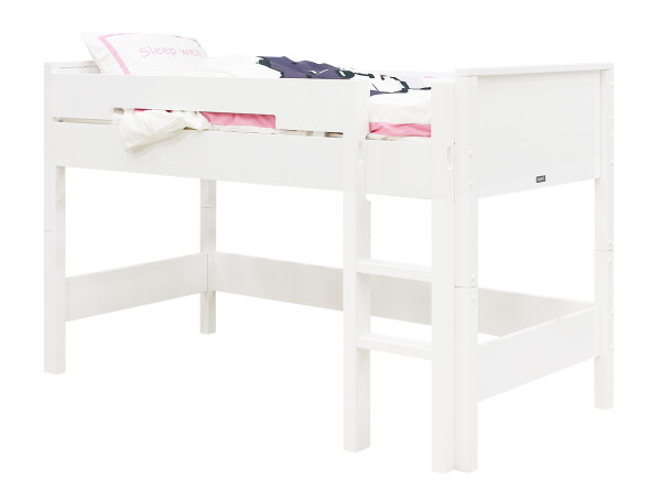 Half high sleeper 90x200 with straight stairs Combiflex White