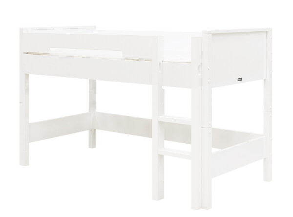 Half high sleeper 90x200 with straight stairs Combiflex White