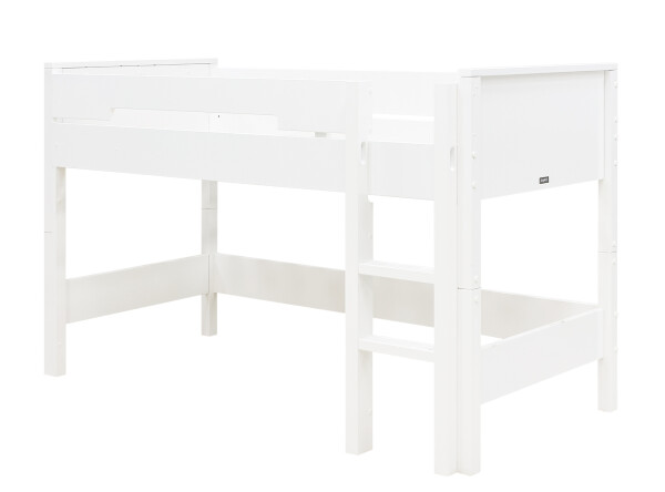 Half high sleeper 90x200 with straight stairs Combiflex White