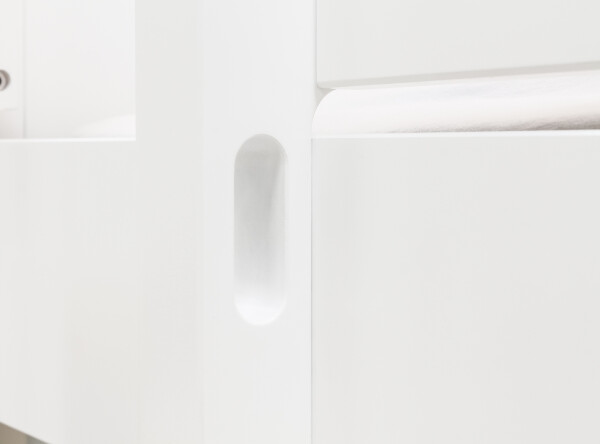 Lit mezzanine 90x200 avec échelle droite Combiflex Blanc