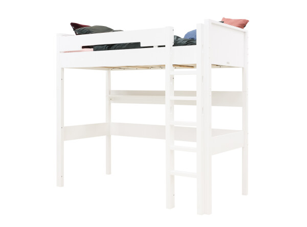 High sleeper XL 90x200 with straight stairs Combiflex White