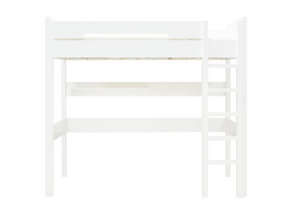 High sleeper XL 90x200 with straight stairs Combiflex White