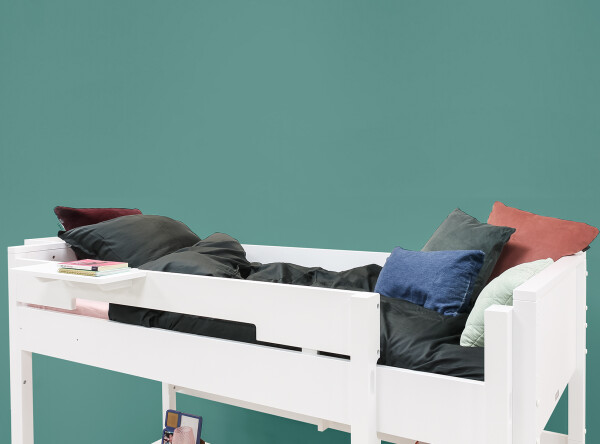 High sleeper XL 90x200 with straight stairs Combiflex White