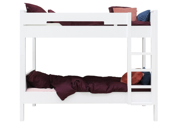 Bunkbed 90x200 with straight stairs Combiflex White