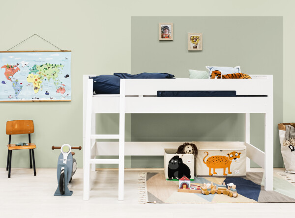 Half high sleeper 90x200 with comfort step Combiflex White