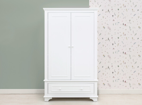 2-door XL wardrobe with drawer Charlotte White