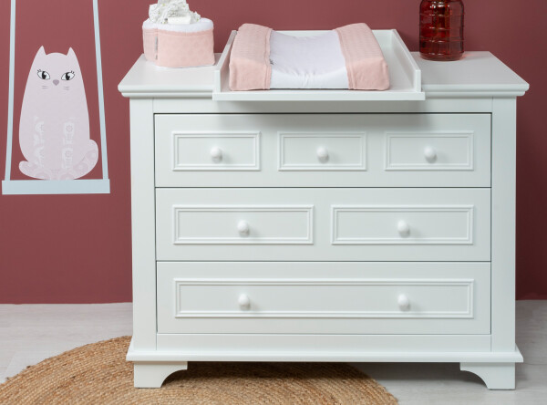 Dresser with 3 drawers Charlotte White