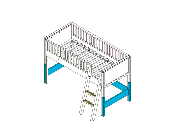 Support set half high sleeper Nordic White
