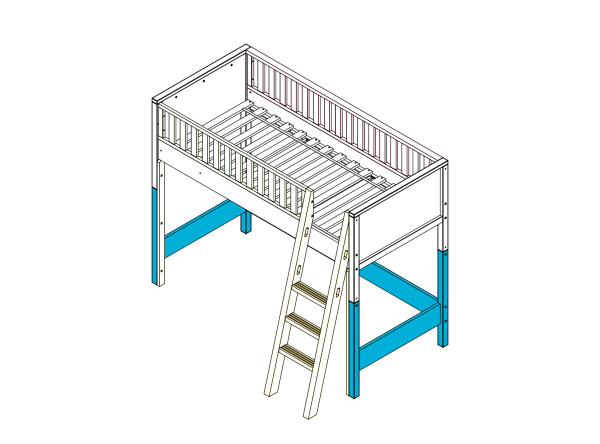 Support set high sleeper Nordic White