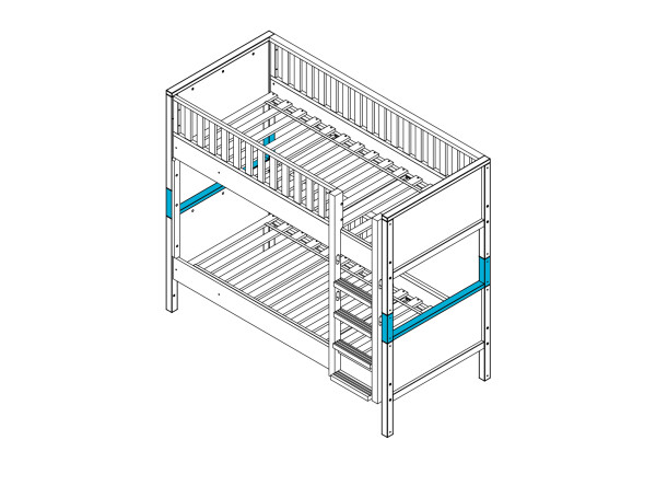 Support set bunkbed Nordic White
