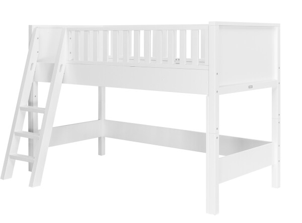 Half high sleeper 90x200 with comfort step Nordic White