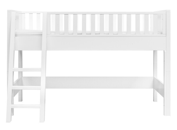 Half high sleeper 90x200 with comfort step Nordic White
