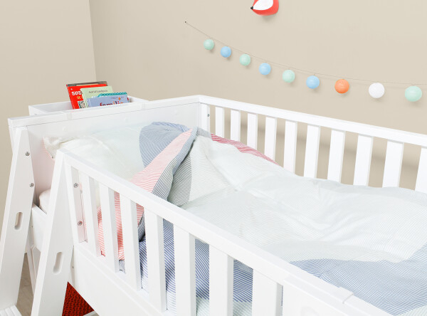 Half high sleeper 90x200 with comfort step Nordic White