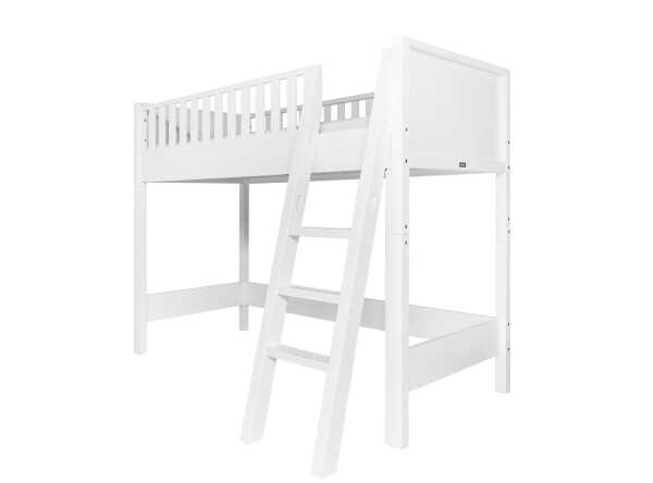 High sleeper 90x200 with comfort step Nordic White