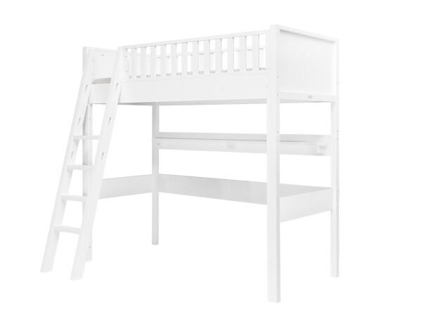 High sleeper XL 90x200 with comfort step Nordic White