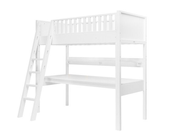 High sleeper XL 90x200 with comfort step Nordic White