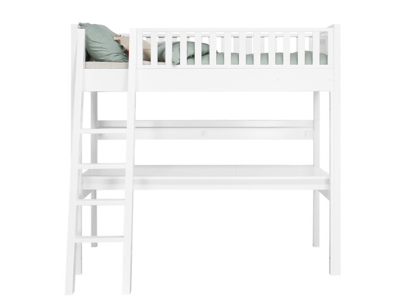 High sleeper XL 90x200 with comfort step Nordic White