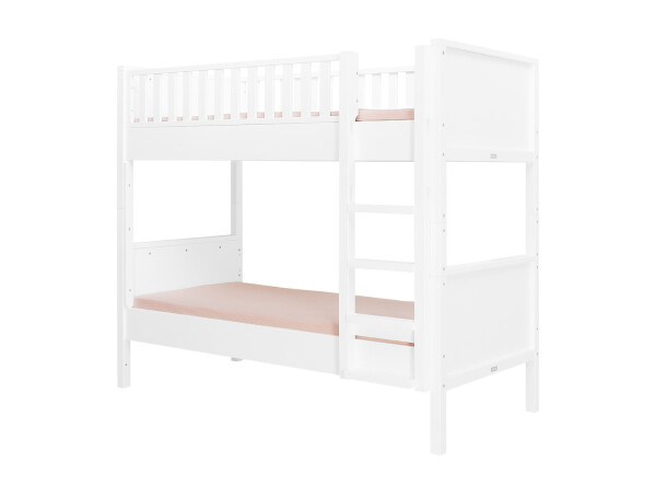 Bunkbed 90x200 with straight stairs Nordic White