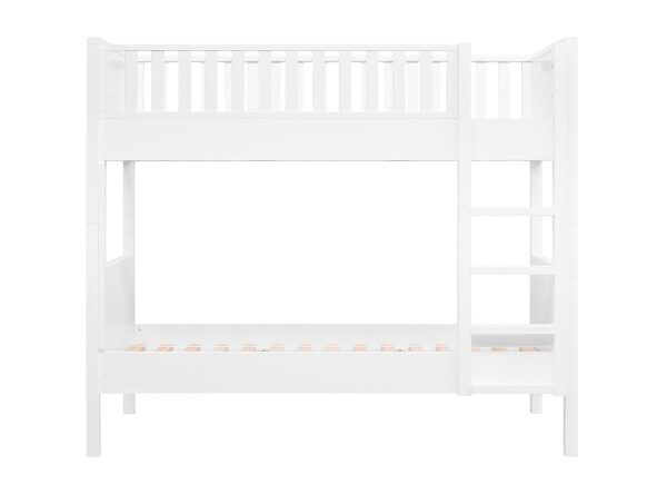 Bunkbed 90x200 with straight stairs Nordic White