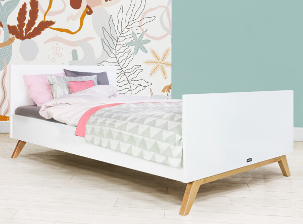 Twin bed 120x200 Lynn White/Natural
