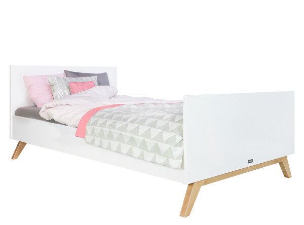 Twin bed 120x200 Lynn White/Natural