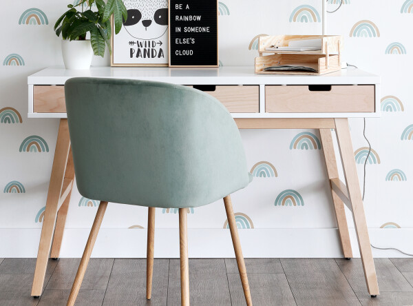 Writing desk Lynn White/Natural (excl. 3x drawer 358153xx)