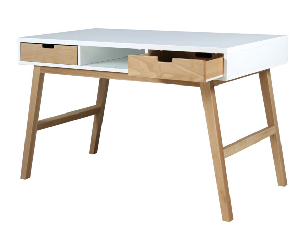 Writing desk Lynn White/Natural (excl. 3x drawer 358153xx)