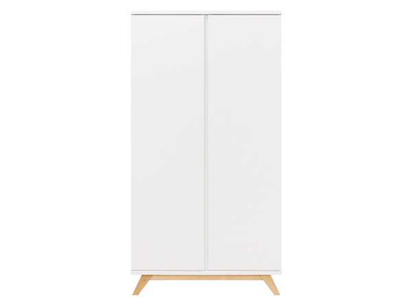 Armario de 2-puertas XL sin tiradores Lynn Blanco/Natural