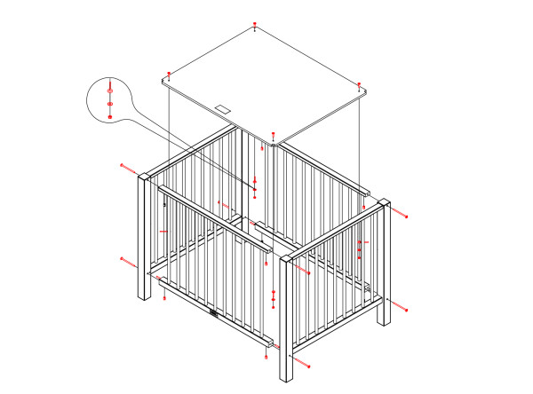 Set hardware voor box Charlie