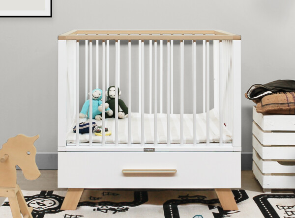 Playpen with drawer Lisa White/Natural