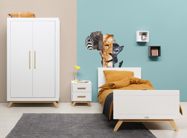 2-door wardrobe Fenna White/Natural