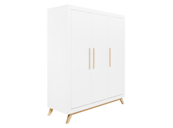 3-door wardrobe Fenna White/Natural
