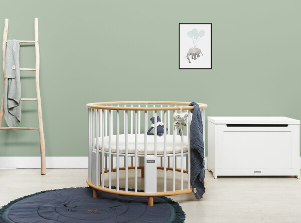 Box Rondo incl. wielen Wit/Naturel
