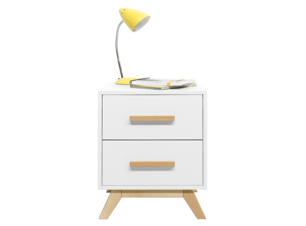 Night table Fenna White/Natural