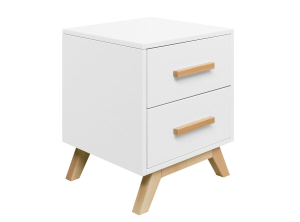 Night table Fenna White/Natural