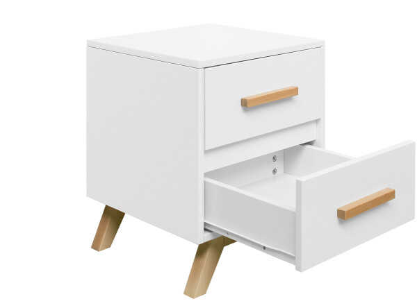 Night table Fenna White/Natural