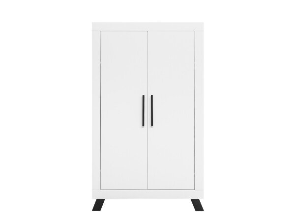 2-door wardrobe Juno White/Black