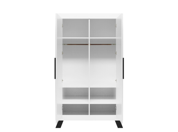 2-door wardrobe Juno White/Black