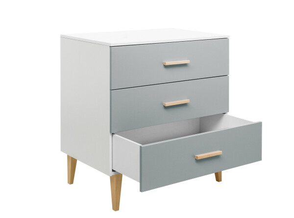 Dresser with 3 drawers Emma White/Grey