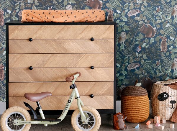 Dresser with 3 drawers Job Vintage Honey