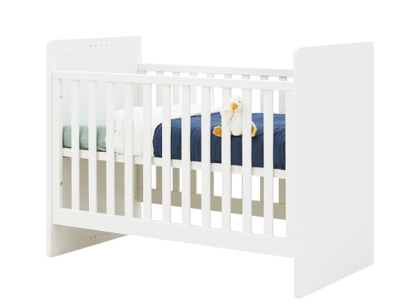 Transferable bed 60x120/90x200 Square White