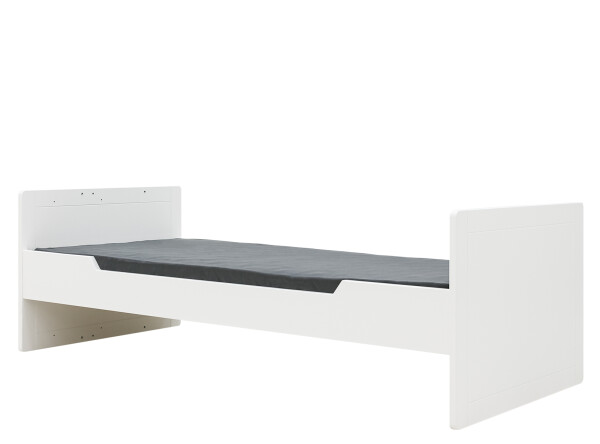 Transferable bed 60x120/90x200 Square White