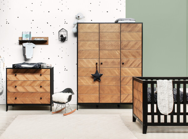 3-deurskast Job Vintage Honey