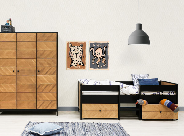 3-deurskast Job Vintage Honey