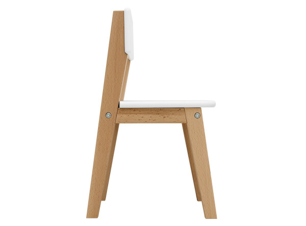 Petite chaise Ivar Blanc/Naturel