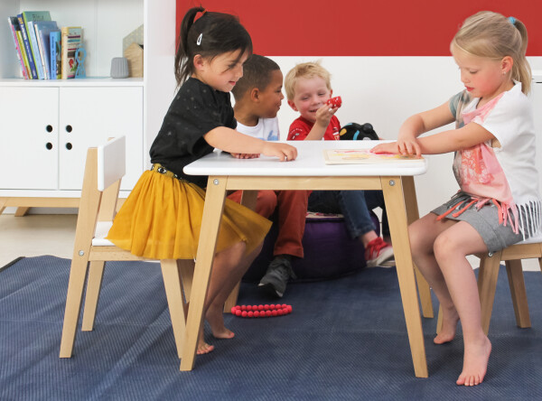 Play table rectangular Ivar White/Natural